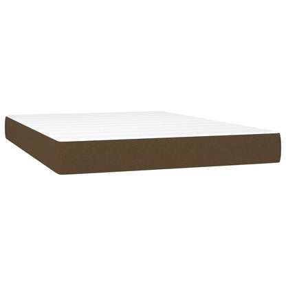 Pocketveringmatras 140x200x20 cm stof donkerbruin