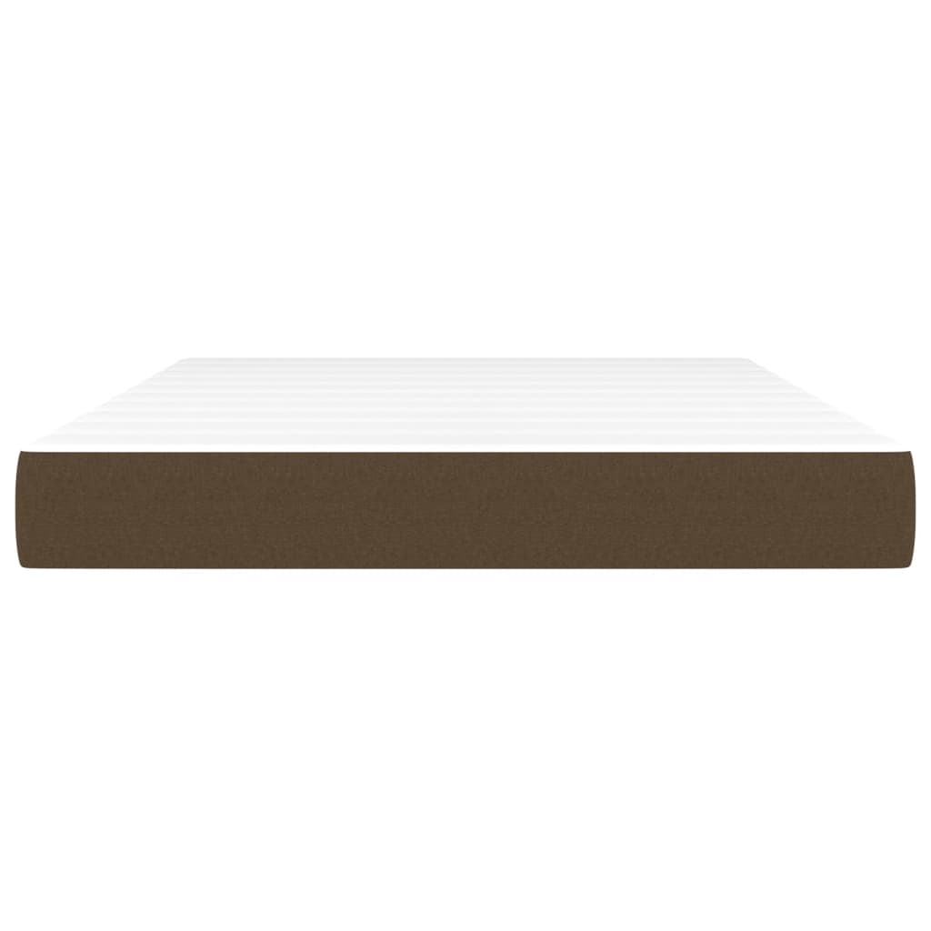 Pocketveringmatras 140x200x20 cm stof donkerbruin