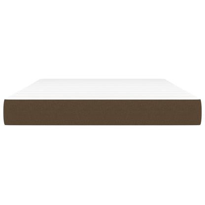 Pocketveringmatras 140x200x20 cm stof donkerbruin