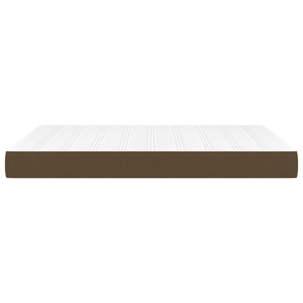 Pocketveringmatras 140x200x20 cm stof donkerbruin