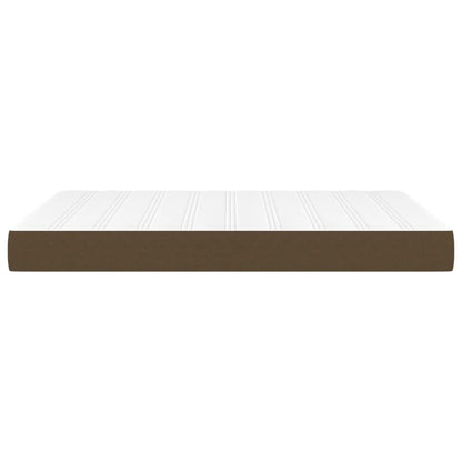 Pocketveringmatras 140x200x20 cm stof donkerbruin