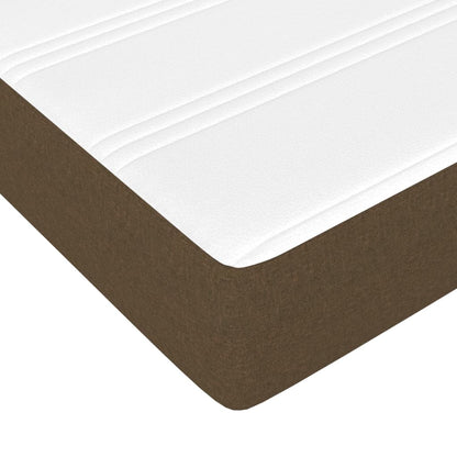 Pocketveringmatras 140x200x20 cm stof donkerbruin