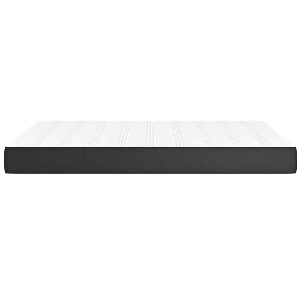 Pocketveringmatras 140x200x20 cm kunstleer zwart