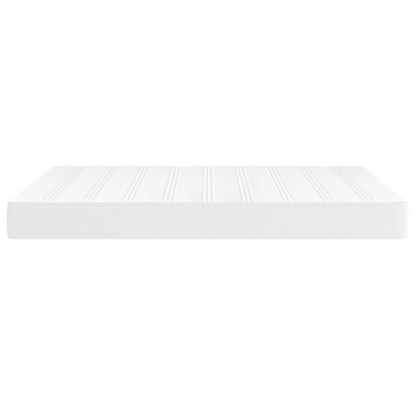 Pocketveringmatras 140x200x20 cm kunstleer wit