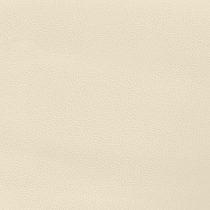 Pocketveringmatras 140x200x20 cm kunstleer crèmekleurig