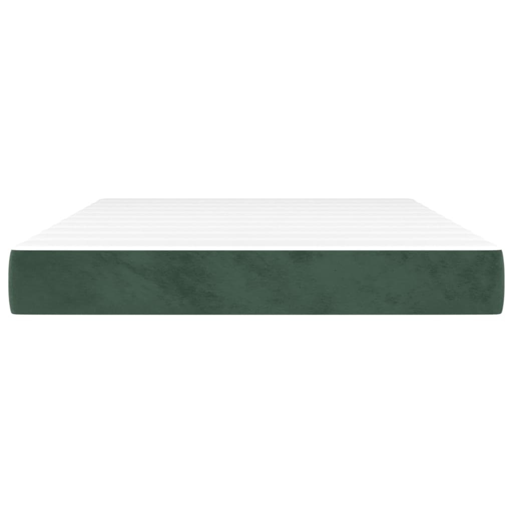 Pocketveringmatras 140x200x20 cm fluweel donkergroen