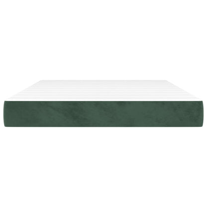Pocketveringmatras 140x200x20 cm fluweel donkergroen