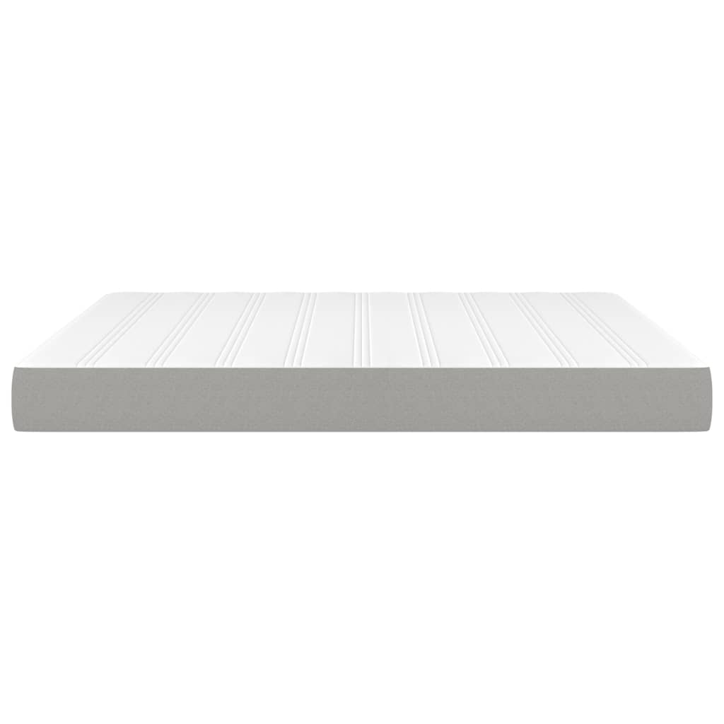 Pocketveringmatras 160x200x20 cm stof lichtgrijs
