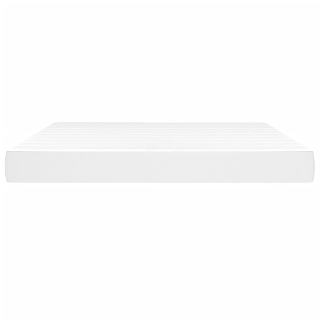Pocketveringmatras 160x200x20 cm kunstleer wit