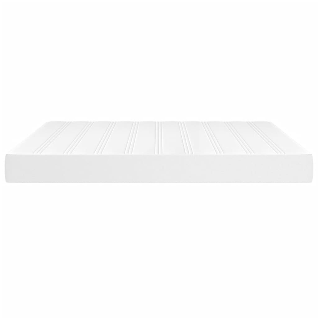 Pocketveringmatras 160x200x20 cm kunstleer wit