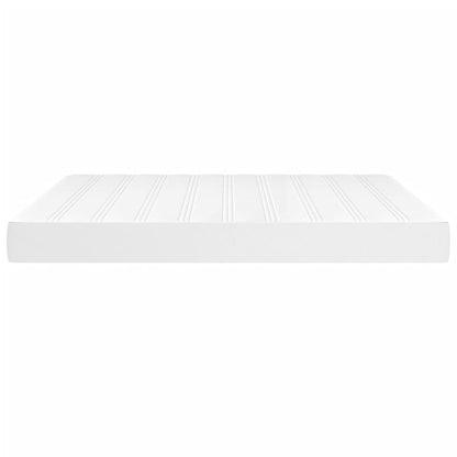 Pocketveringmatras 160x200x20 cm kunstleer wit