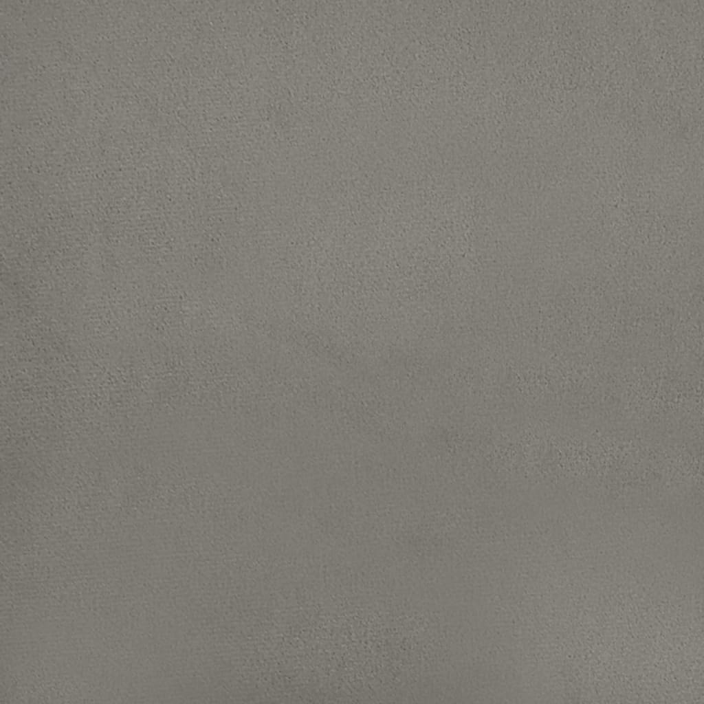 Pocketveringmatras 160x200x20 cm fluweel lichtgrijs