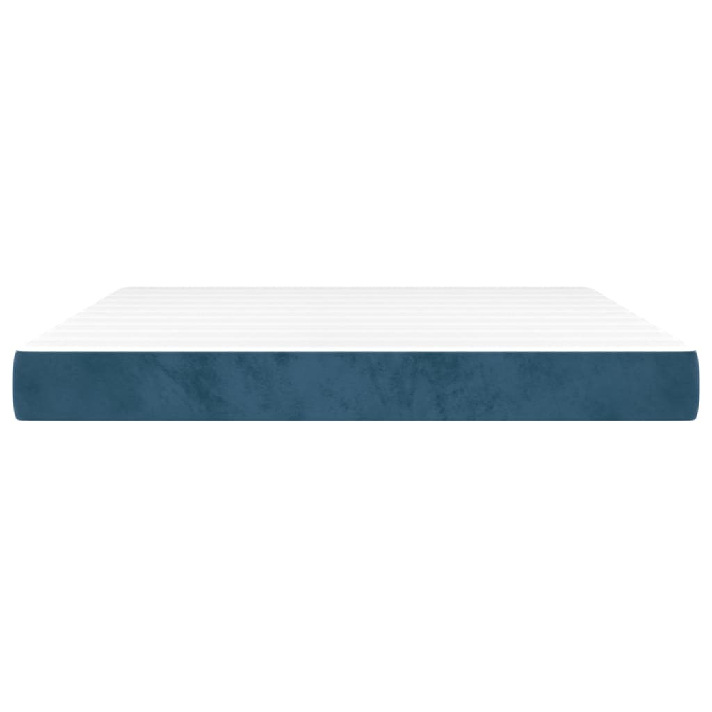 Pocketveringmatras 160x200x20 cm fluweel donkerblauw