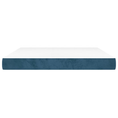 Pocketveringmatras 160x200x20 cm fluweel donkerblauw