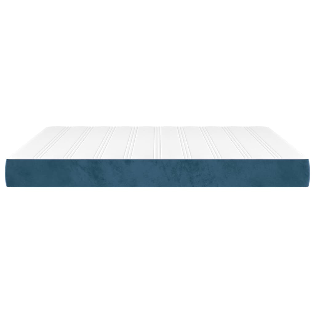 Pocketveringmatras 160x200x20 cm fluweel donkerblauw