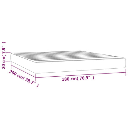 Pocketveringmatras 160x200x20 cm stof donkerbrui8