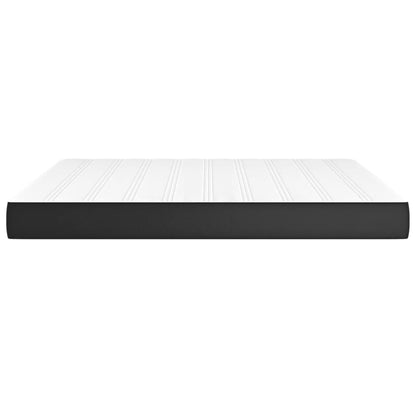 Pocketveringmatras 180x200x20 cm kunstleer zwart