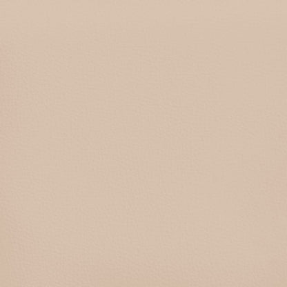 Pocketveringmatras 180x200x20 cm kunstleer cappuccinokleurig