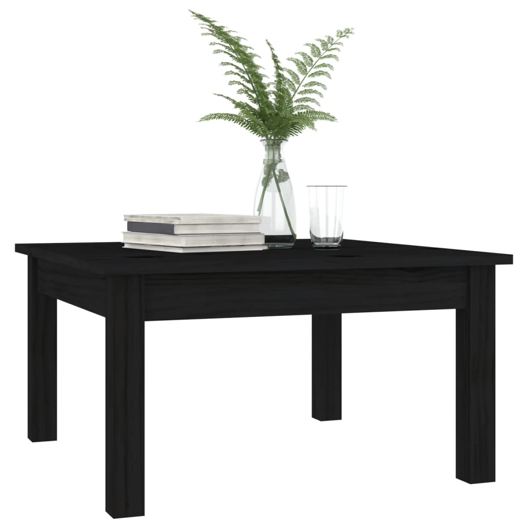Salontafel 55x55x30 cm massief grenenhout zwart
