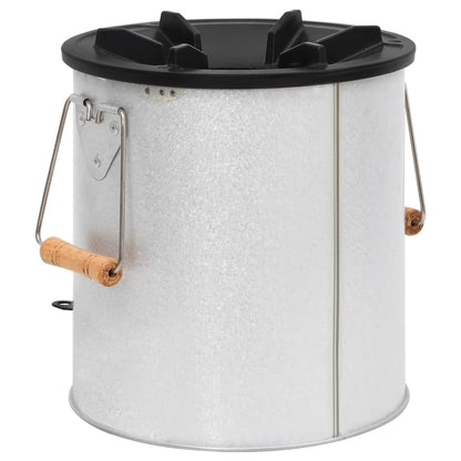 Camping houtkachel 45x25x26 cm staal zilverkleurig