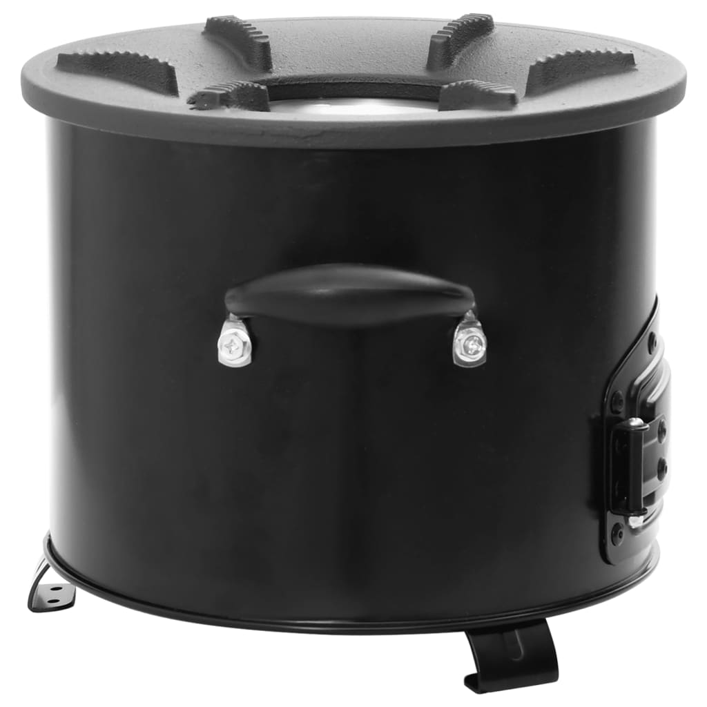 Camping houtkachel 36x26x22,5 cm metaal zwart
