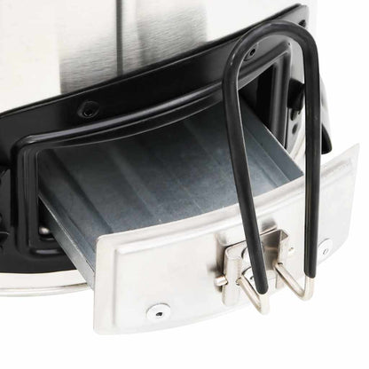 Houtkachel met USB-ventilator 35,5x26x28 cm roestvrijstaal