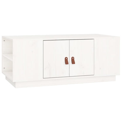 Salontafel 100x50x41 cm massief grenenhout wit