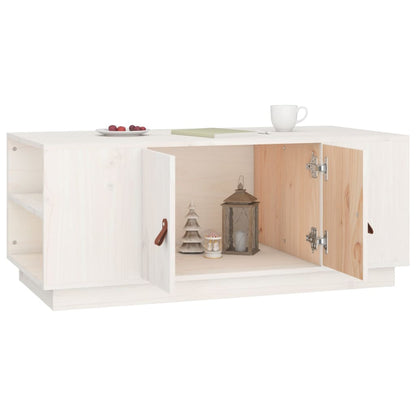 Salontafel 100x50x41 cm massief grenenhout wit