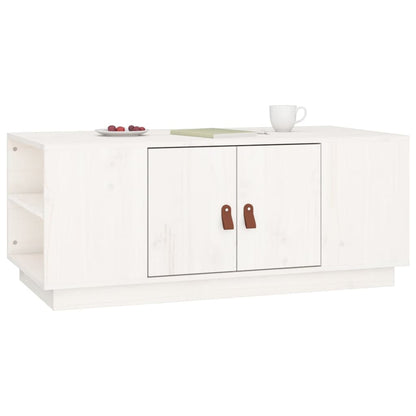 Salontafel 100x50x41 cm massief grenenhout wit