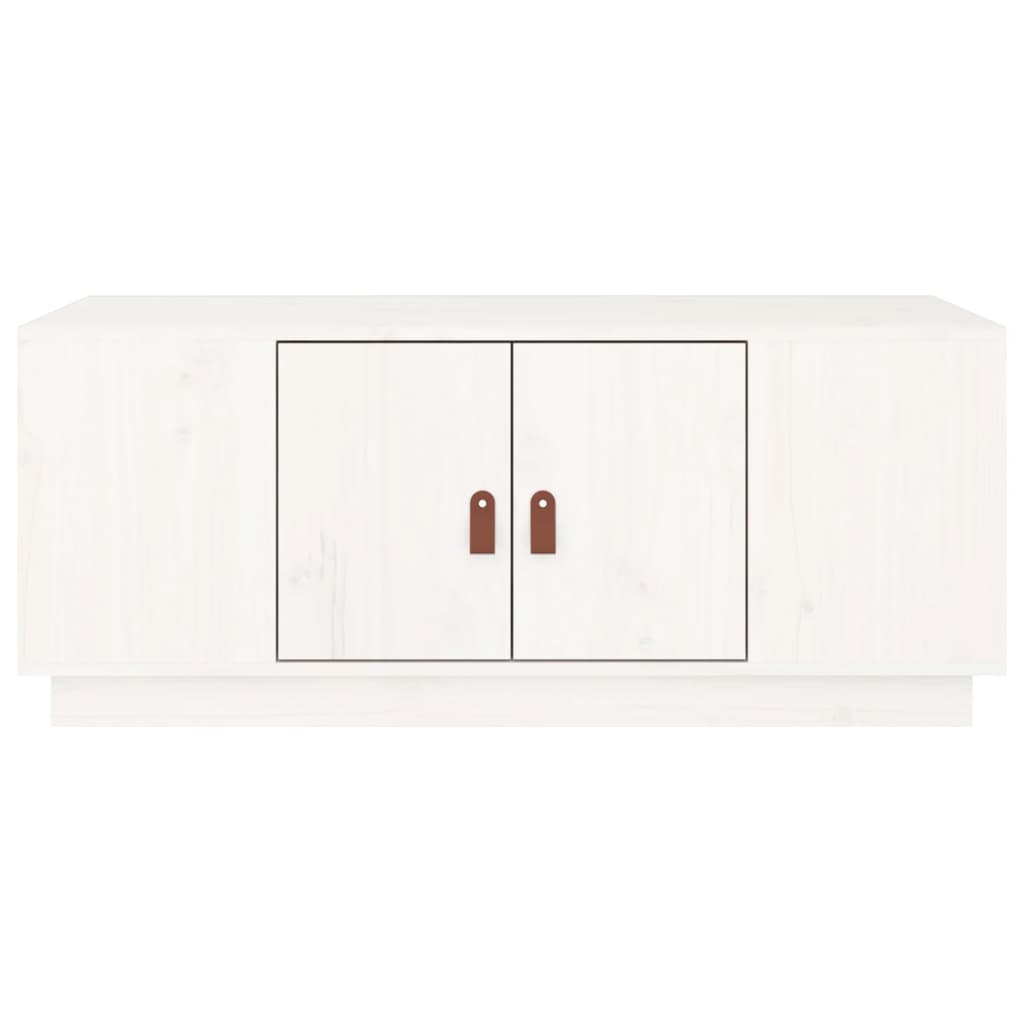 Salontafel 100x50x41 cm massief grenenhout wit