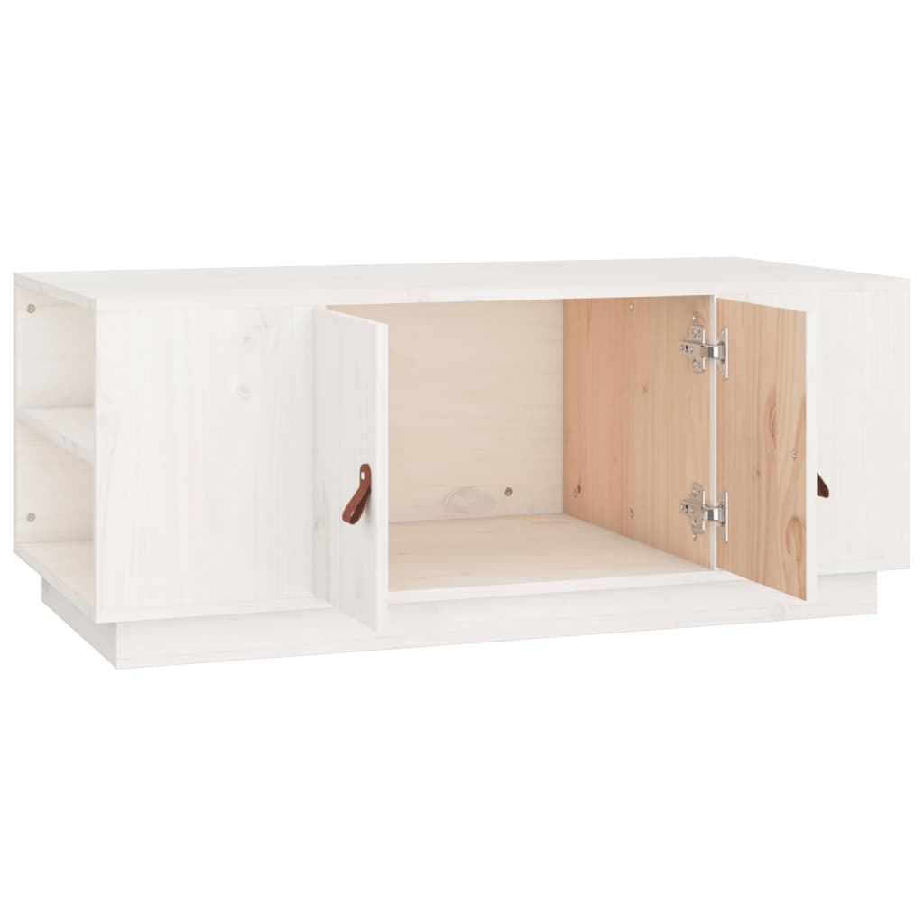 Salontafel 100x50x41 cm massief grenenhout wit