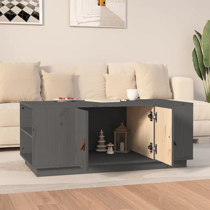 Salontafel 100x50x41 cm massief grenenhout grijs