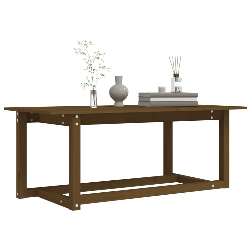 Salontafel 110x55x45 cm massief grenenhout honingbruin