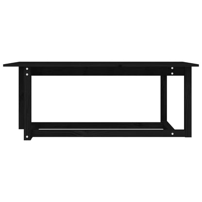 Salontafel 110x55x45 cm massief grenenhout zwart