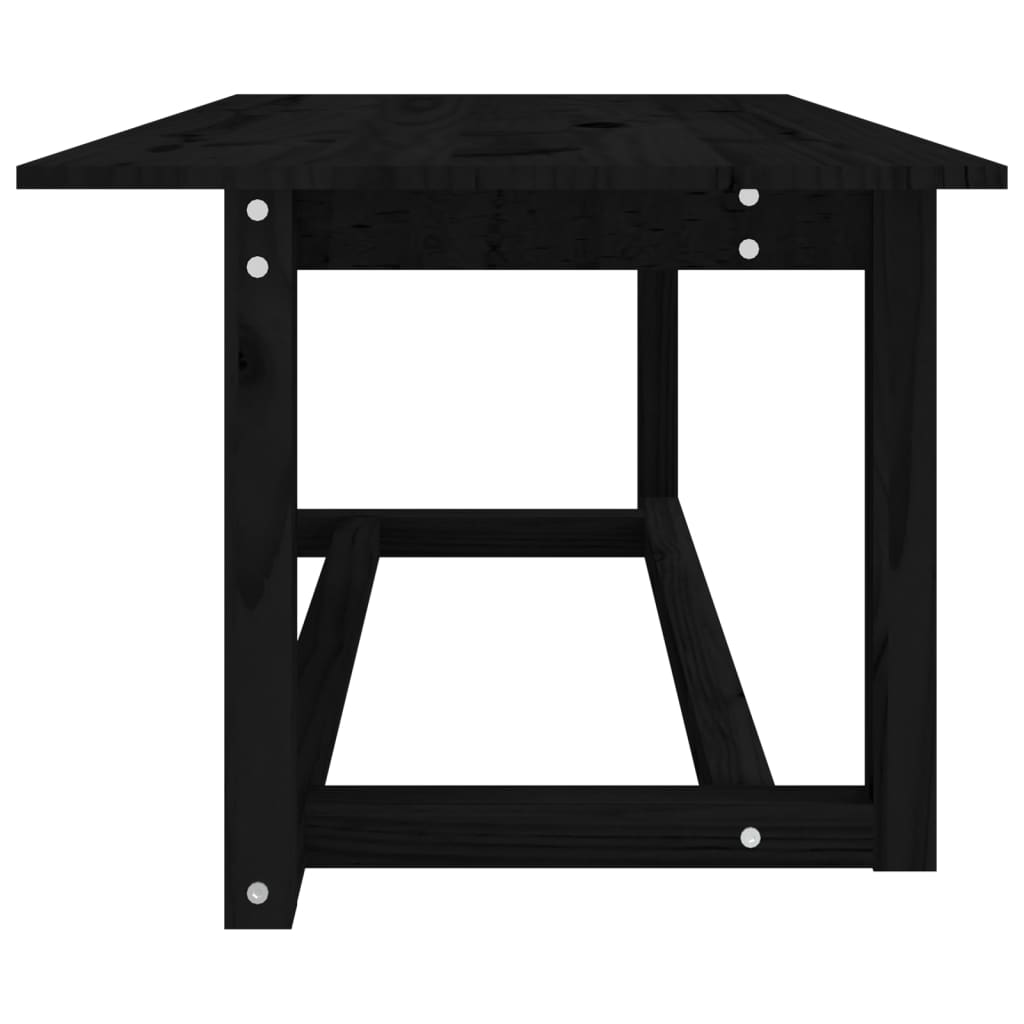 Salontafel 110x55x45 cm massief grenenhout zwart