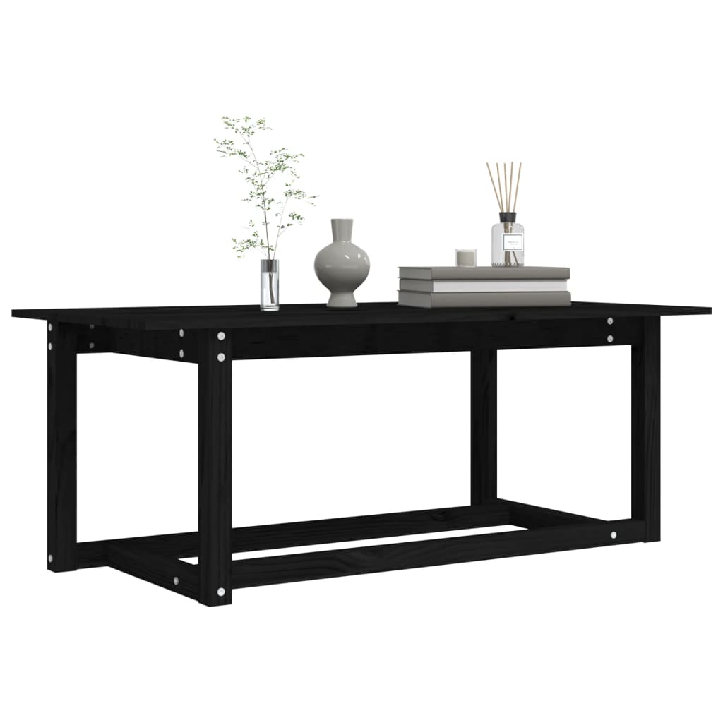 Salontafel 110x55x45 cm massief grenenhout zwart