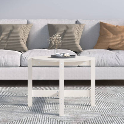 Salontafel Ø62,5x45 cm massief grenenhout wit