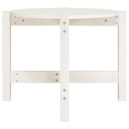 Salontafel Ø62,5x45 cm massief grenenhout wit