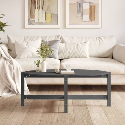 Salontafel 118x63x45 cm massief grenenhout grijs