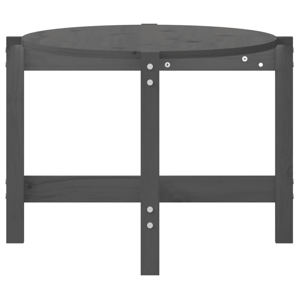 Salontafel 118x63x45 cm massief grenenhout grijs