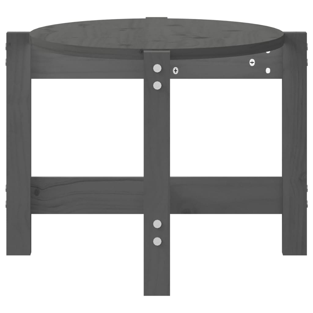 Salontafel 87x48x35 cm massief grenenhout grijs