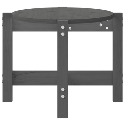 Salontafel 87x48x35 cm massief grenenhout grijs