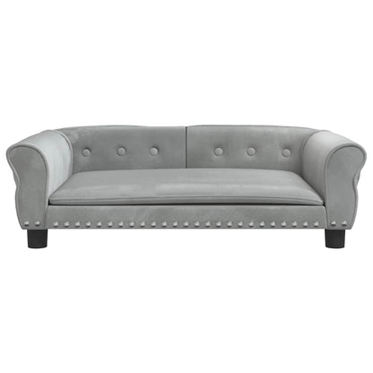 Hondenmand 95 x 55 x 30 cm Lichtgrijs Fluweel