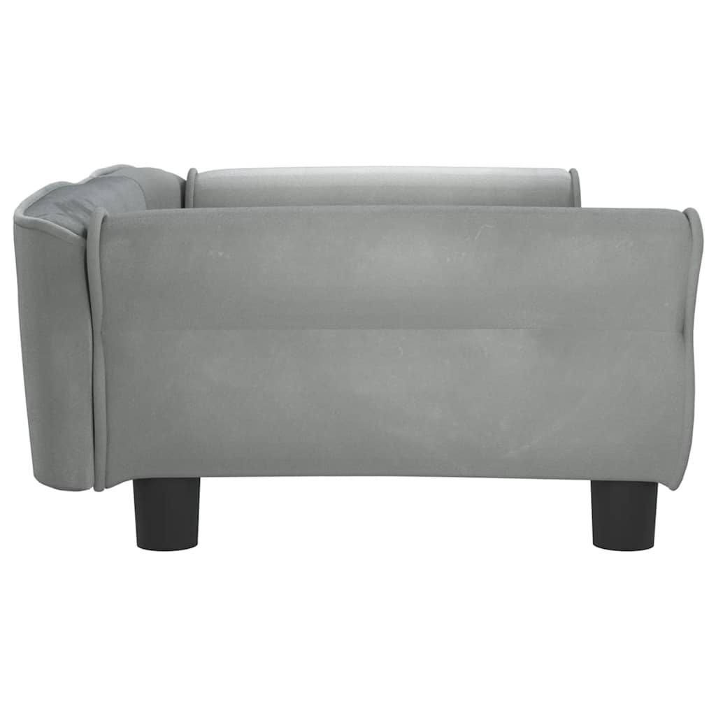 Hondenmand 95 x 55 x 30 cm Lichtgrijs Fluweel