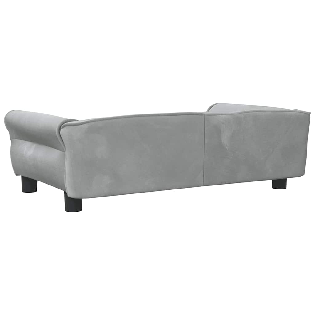 Hondenmand 95 x 55 x 30 cm Lichtgrijs Fluweel