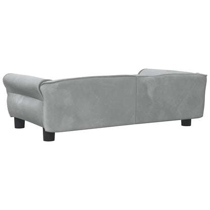 Hondenmand 95 x 55 x 30 cm Lichtgrijs Fluweel