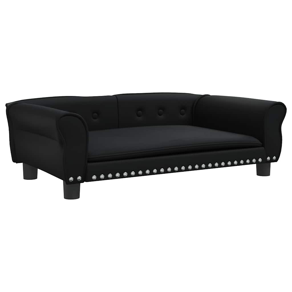 Hondenmand 95 x 55 x 30 cm Zwart Kunstleer