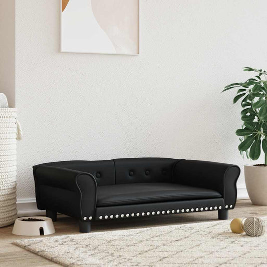 Hondenmand 95 x 55 x 30 cm Zwart Kunstleer