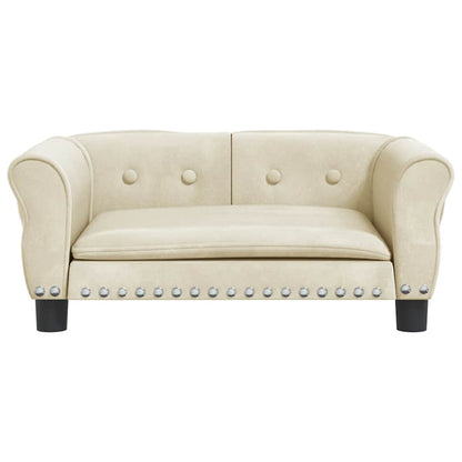 Hondenmand Kleurig 70 x 45 x 30 cm Crème Fluweel