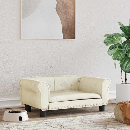 Hondenmand Kleurig 70 x 45 x 30 cm Crème Fluweel